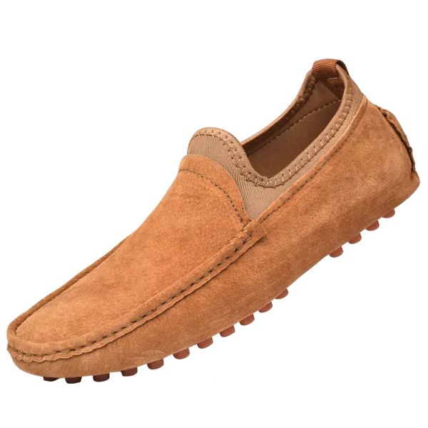 Design Suede Loafer Tan Casual Shoes - 1