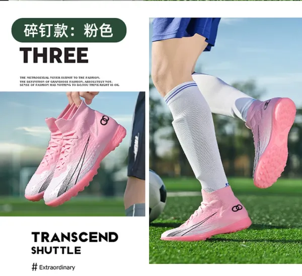 Design Football Turf Shoes Blue Gradient Sneakers - 25