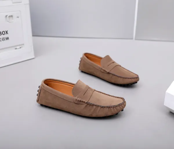 Design Loafer in Sky Blue Suede Casual Shoes - 31
