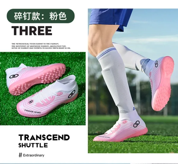 Design Fashion Sport Football Cleats Neon Yellow Blue White Sneakers - 29