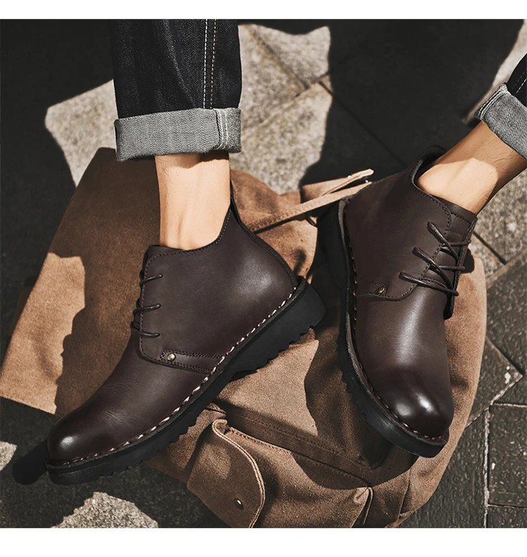 Design Chukka Boot Tan Leather Boots - 4