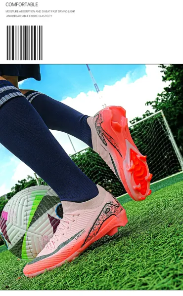 Nike Mercurial Superfly Pink Orange Football Cleats Running Shoes - 23