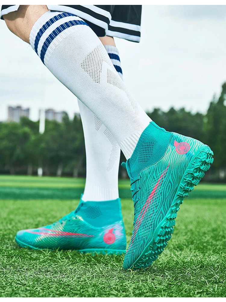 Nike Mercurial Superfly TF Turquoise Pink Soccer Cleats Sneakers - 33