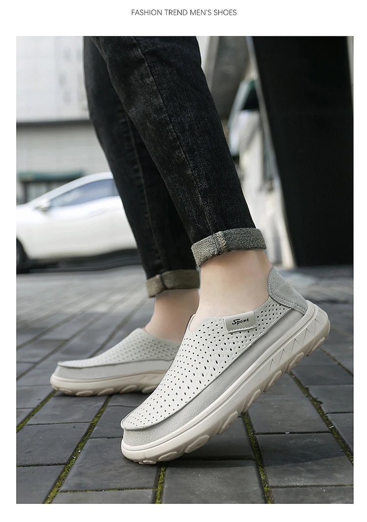 Design Sport Perforated Slip-On White Casual Shoes - 20