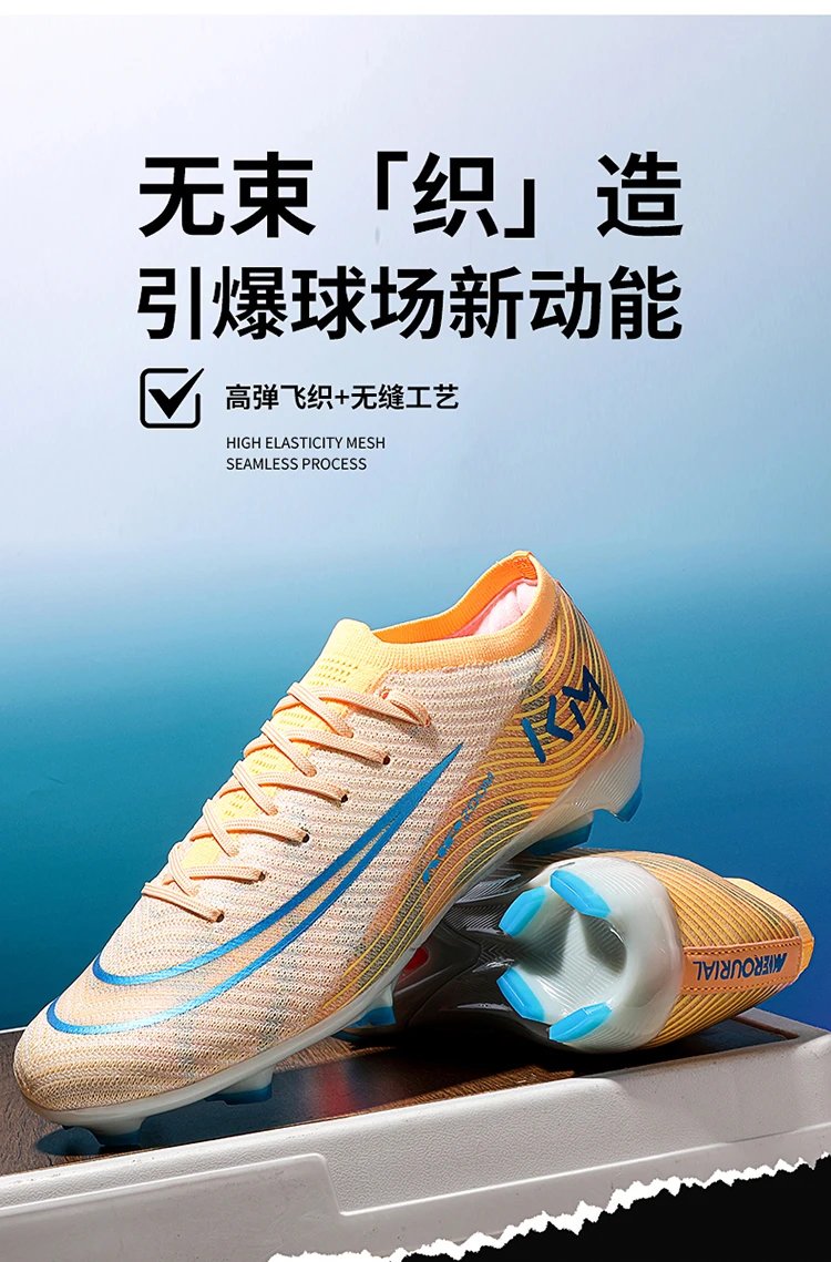 Nike Mercurial Superfly VIII Orange Blue Football Cleats Running Shoes - 6