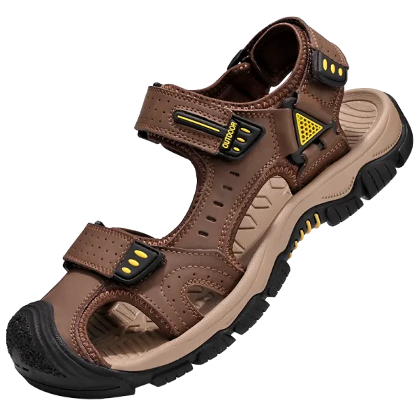 Design Outdoor Sandals Brown Beige Sporty Sandals - 1