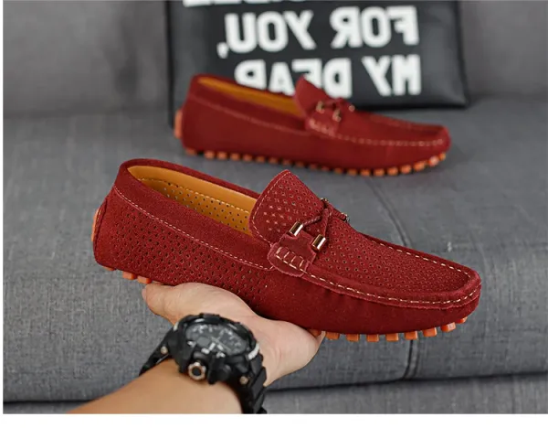Design Perforated Loafer in Gray with Rope Detail Casual Shoes - 17