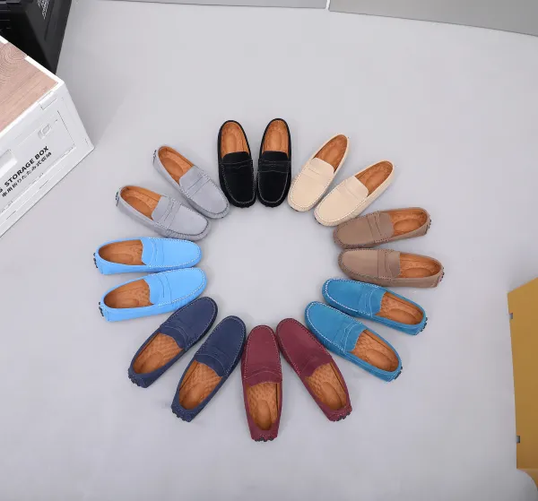 Design Loafer in Sky Blue Suede Casual Shoes - 8