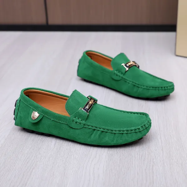 Design Loafer Gray Suede Slip-On Loafers - 13
