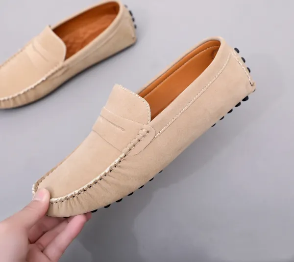 Design Loafer in Sky Blue Suede Casual Shoes - 29