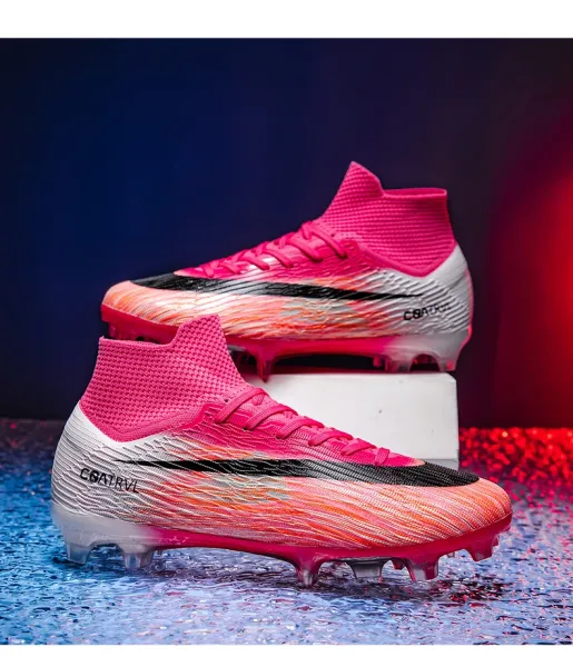 Nike Mercurial Superfly VI Academy FG Pink Orange White Football Cleats Sneakers - 32