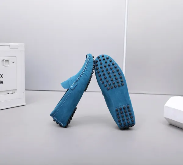 Design Loafer in Sky Blue Suede Casual Shoes - 45