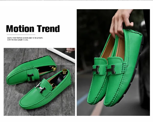 Design H-Logo Loafer Orange Casual Shoes - 15