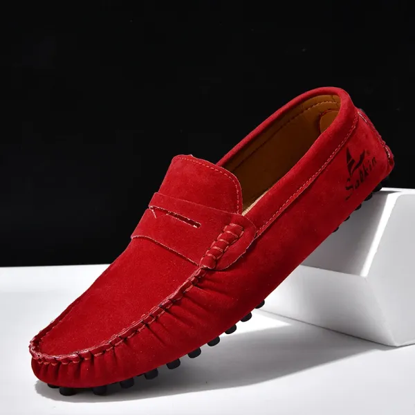 Design Salkin Loafers Pink Suede Casual Shoes Loafers - 40