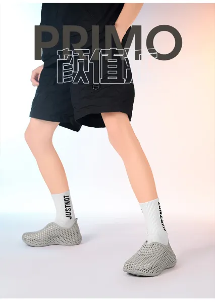 Design 3D-Printed Mesh Slip-On Gray Casual Shoes - 13