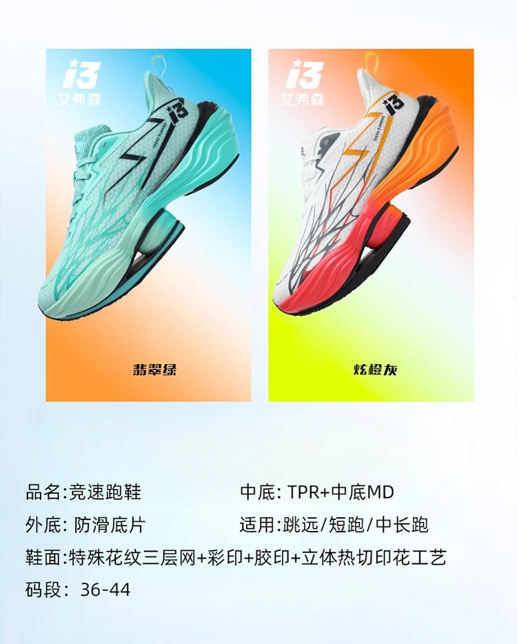 Design i3 Trend Running Sneakers White Orange Red Running Shoes - 13