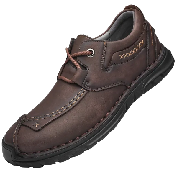 Design Casual Leather Slip-On Shoe Brown - 1