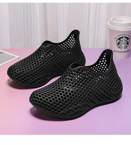 Design 3D-Printed Mesh Slip-On Gray Casual Shoes - 20