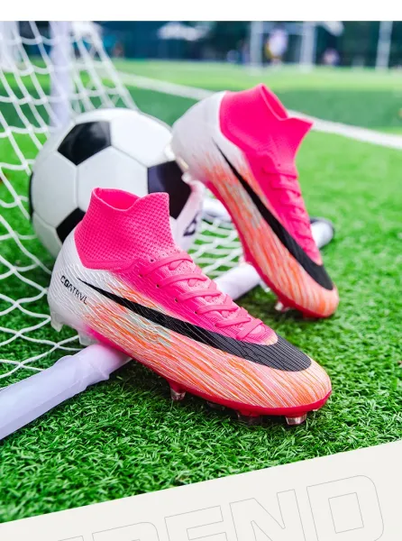 Nike Mercurial Superfly VI Academy FG Pink Orange White Football Cleats Sneakers - 23