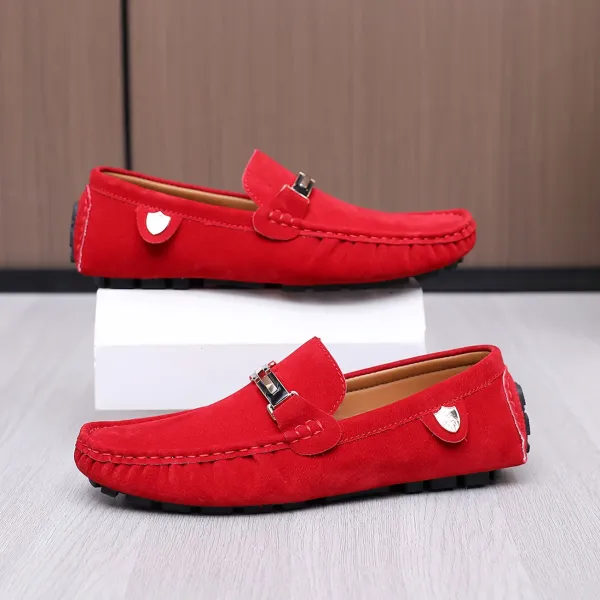 Design Loafer Gray Suede Slip-On Loafers - 9