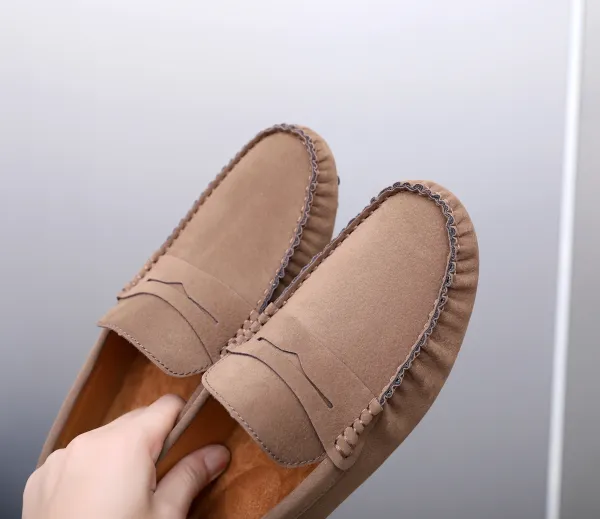 Design Loafer in Sky Blue Suede Casual Shoes - 34