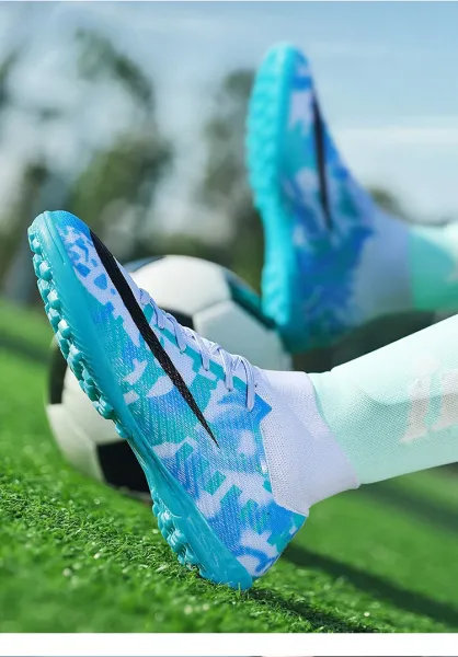Nike Mercurial Superfly FG Blue Camo Orange Swoosh Football Cleats Sneakers - 27