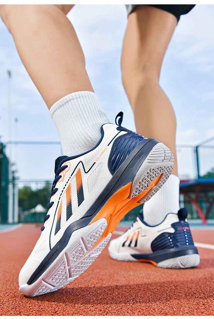 Design CLABNG Court Pro White Blue Pink Badminton Shoes Sneakers - 19
