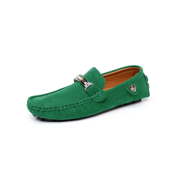 Design Loafer Gray Suede Slip-On Loafers - 11