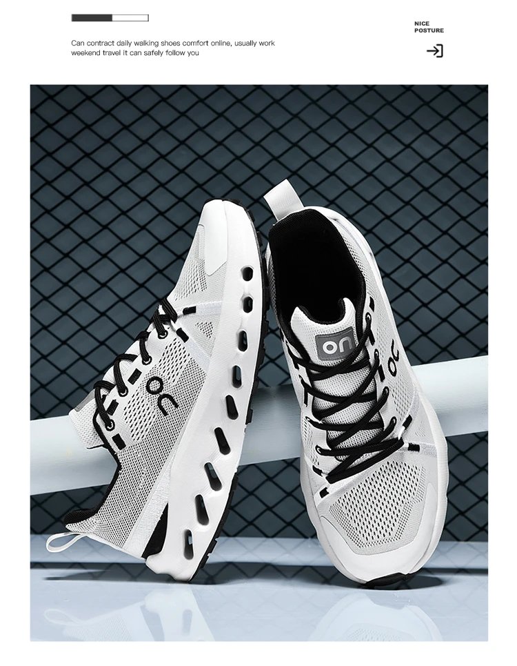 On Cloudmonster White / Black Running Shoes - 8