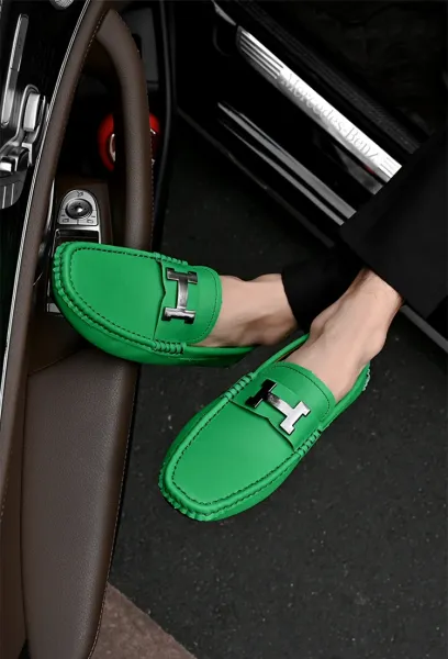 Design H-Logo Loafer Orange Casual Shoes - 16