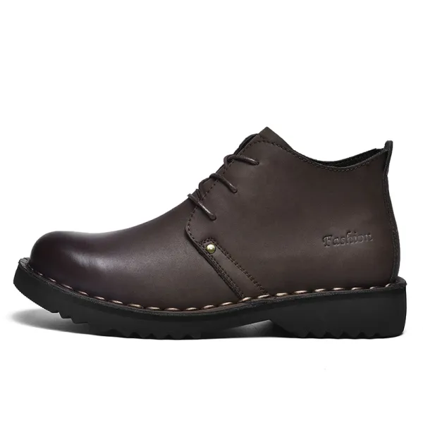 Design Chukka Boot Brown Leather Boots - 1