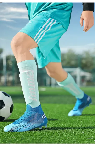 Design Football Turf Shoes Blue Gradient Sneakers - 21