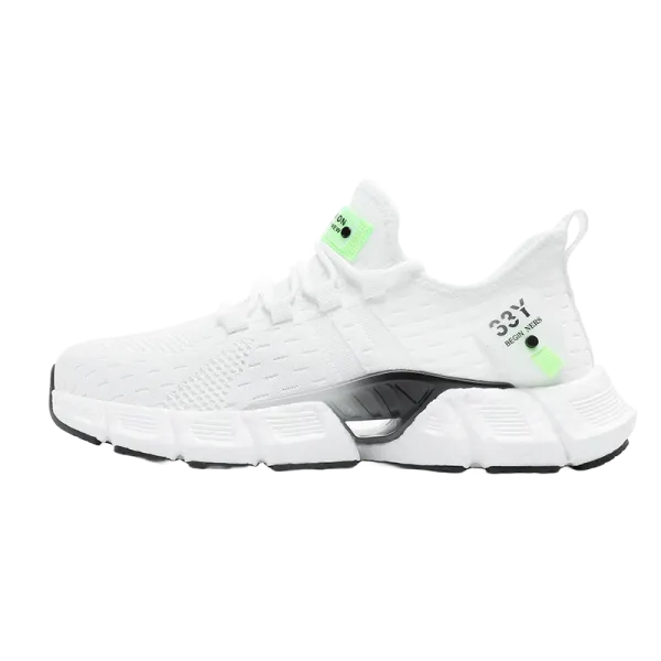 On Running Cloudmonster White Neon Green Sneakers Running Shoes - 1