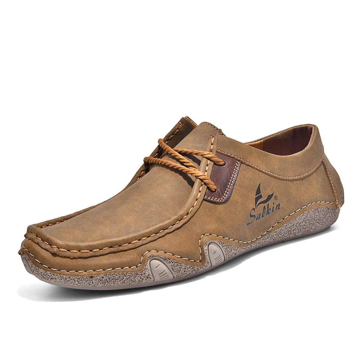 Design Salkin Casual Loafers Tan Suede Loafers - 7