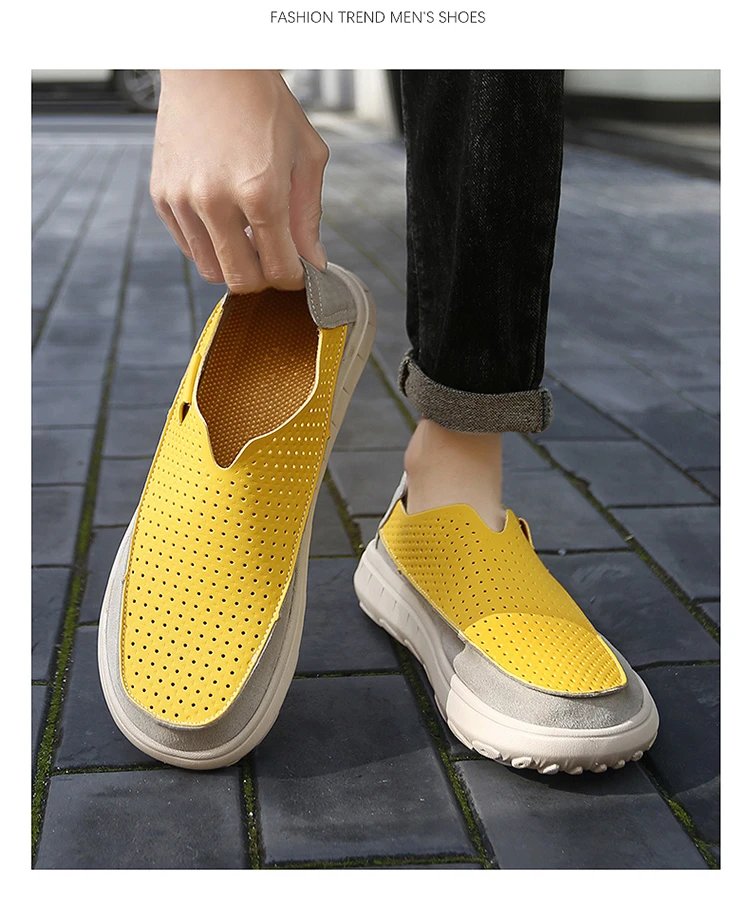 Design Sport Perforated Slip-On White Casual Shoes - 17
