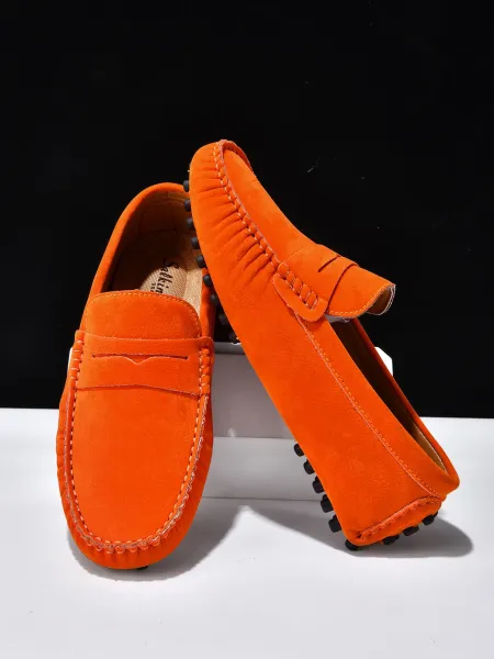 Design Loafer in Sky Blue Suede Casual Shoes - 4