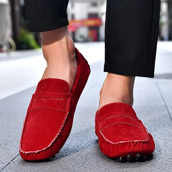 Design Salkin Loafers Pink Suede Casual Shoes Loafers - 54