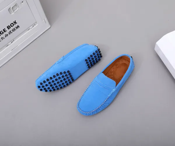 Design Loafer in Sky Blue Suede Casual Shoes - 57