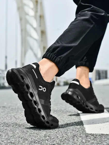 On Cloudmonster White / Black Sneakers Running Shoes - 15