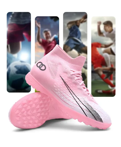 Design Football Turf Shoes Blue Gradient Sneakers - 4