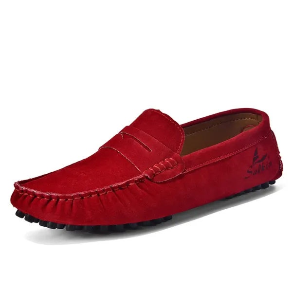 Design Salkin Loafers Pink Suede Casual Shoes Loafers - 4