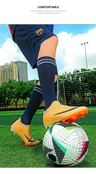 Nike Mercurial Superfly Pink Orange Football Cleats Running Shoes - 19