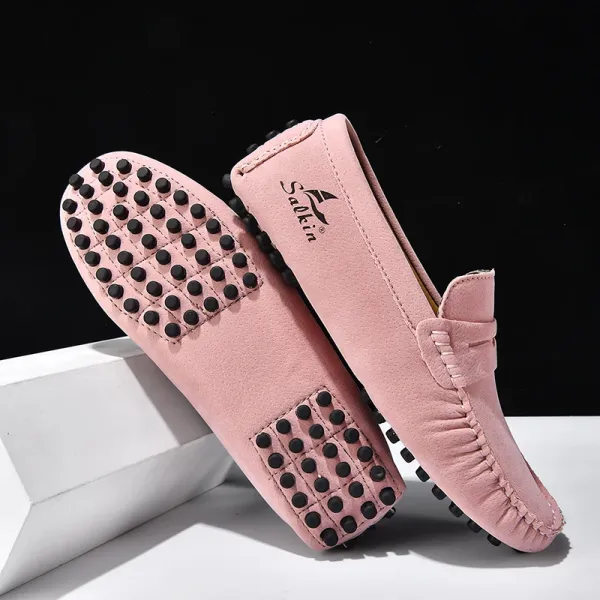 Design Salkin Loafers Pink Suede Casual Shoes Loafers - 33