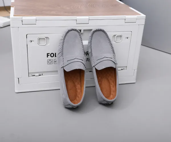 Design Loafer in Sky Blue Suede Casual Shoes - 39