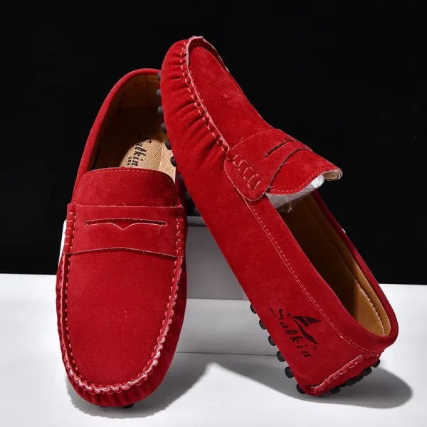 Design Salkin Loafers Pink Suede Casual Shoes Loafers - 25