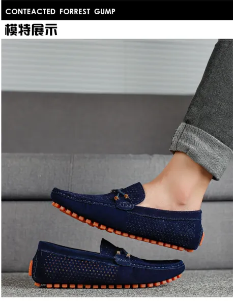 Design Perforated Loafer in Gray with Rope Detail Casual Shoes - 12