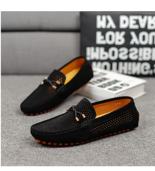 Design Perforated Loafer in Gray with Rope Detail Casual Shoes - 25