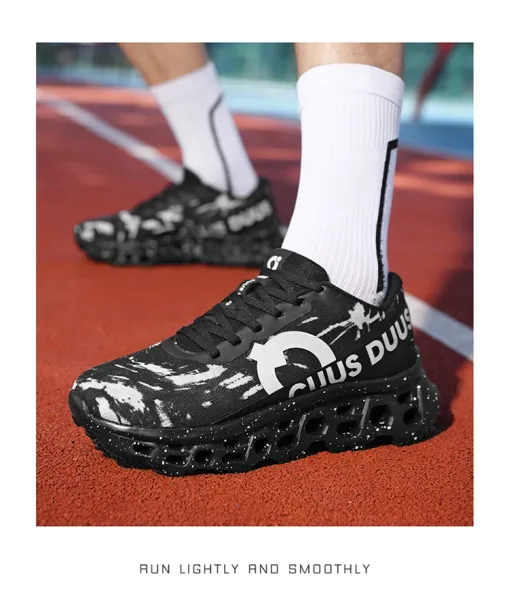 Design CIUS DUUS All-Black Splatter Print Chunky Sneakers - 22
