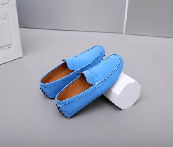 Design Loafer in Sky Blue Suede Casual Shoes - 55