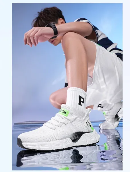 On Running Cloudmonster White Neon Green Sneakers Running Shoes - 9